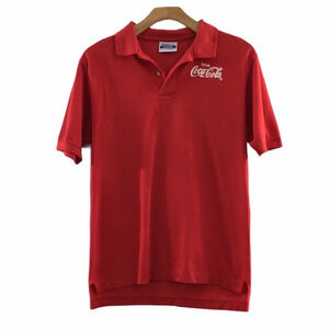 Vintage Official Hanes Red Coca Cola Polo Shirt